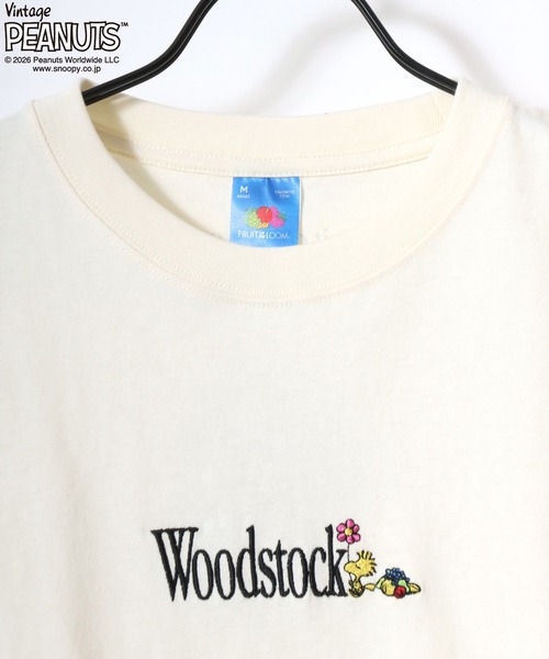 SNOOPY（スヌーピー）の「PEANUTS/ピーナッツコラボ FRUIT OF THE LOOM/フルーツオブザルーム スヌーピー ロゴ ワンポイント刺繍 半袖Tシャツ/レディース メンズ（Tシャツ/カットソー・レディース・ホワイト系その他/グレー系その他2/チャコールグレー/ホワイト系その他2/アイボリー/グレー系その他・S/M/L）」の22枚目の写真