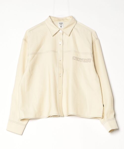 CONVERSE(コンバース)の「コンバース SYNTHETIC DENIM SHIRT L シンセティックデニムシャツ(シャツ/ブラウス・レディース・オフホワイト/ネイビー/ブラック・M/L)」の14枚目の写真