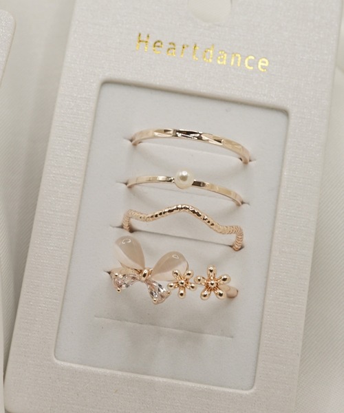 バタフライキャッツリング4個セット（リング）｜Heartdance（ハート