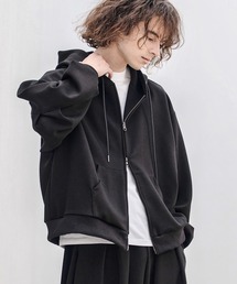 mpa4060-レーヨンミックスポンチZIPフーディ