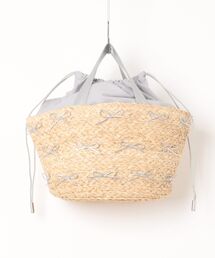 kakatoo | カカトゥ kakatoo / ラフィアブレードリボンバッグ カゴバッグ(かごバッグ)