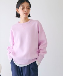CROSS FUNCTION | 《洗える》エブ楽 スウェットライクニットプルオーバー【CROSS FUNCTION/クロスファンクション】(ニット/セーター)
