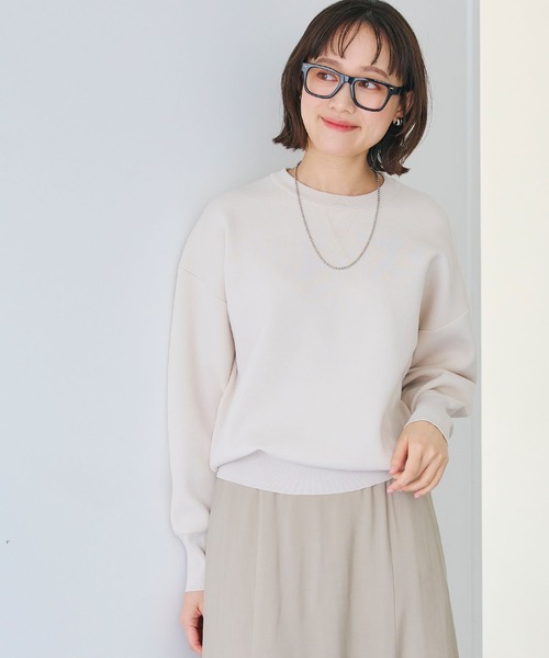 CROSS FUNCTION（クロスファンクション）の「《洗える》エブ楽 スウェットライクニットプルオーバー【CROSS FUNCTION/クロスファンクション】（ニット/セーター・レディース・アイボリー/ライトピンク・M/L/LL）」の16枚目の写真