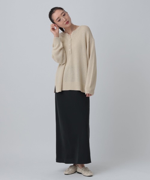 LEPSIM（レプシィム）の「5ゲージカノコヘンリープルオーバー　639451（ニット/セーター・レディース・ベージュ/ピンク/ナチュラル/ブラック・FREE）」の22枚目の写真