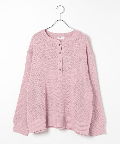 LEPSIM（レプシィム）の「5ゲージカノコヘンリープルオーバー　639451（ニット/セーター・レディース・ベージュ/ピンク/ナチュラル/ブラック・FREE）」の7枚目の写真