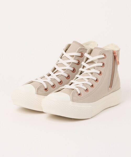 CONVERSE(コンバース)の「CONVERSE コンバース AS LIGHT PLTS PG Z HI オールスター ライト PLTS PG Z HI 31317430 LATTE(スニーカー・レディース・ベージュ・6/5h/5/4h/4/3h)」の1枚目の写真
