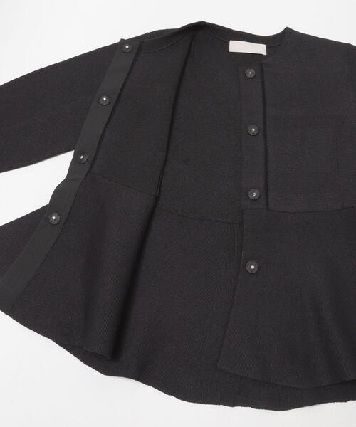 URBAN RESEARCH ROSSO WOMEN(アーバンリサーチ ロッソ)の「MARILYN MOON PAPER KNIT EMBROIDERY JACKET(ノーカラージャケット・レディース・ブラック/ネイビー・FREE)」の6枚目の写真
