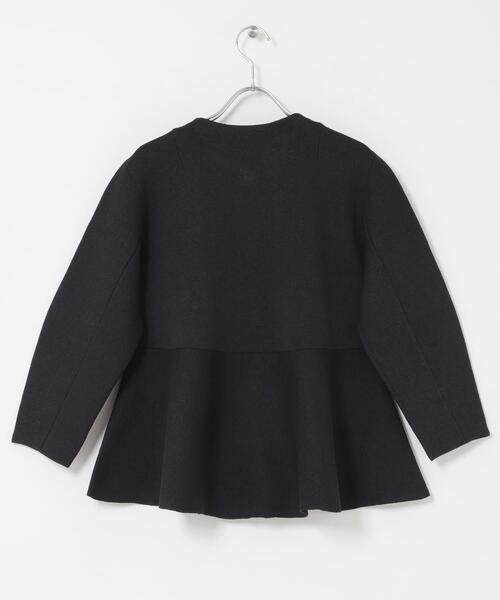 URBAN RESEARCH ROSSO WOMEN(アーバンリサーチ ロッソ)の「MARILYN MOON PAPER KNIT EMBROIDERY JACKET(ノーカラージャケット・レディース・ブラック/ネイビー・FREE)」の8枚目の写真