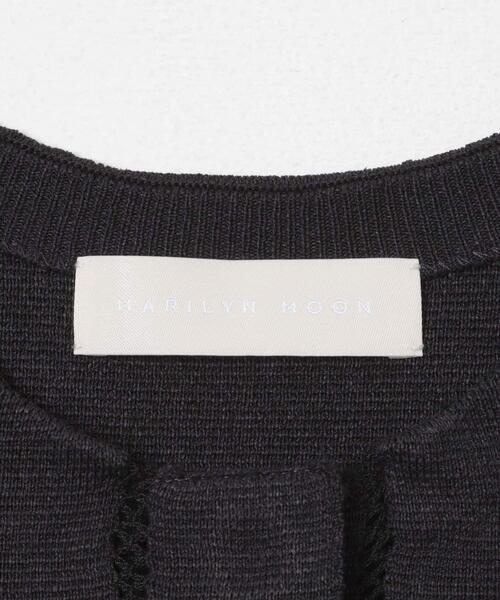 URBAN RESEARCH ROSSO WOMEN(アーバンリサーチ ロッソ)の「MARILYN MOON PAPER KNIT EMBROIDERY JACKET(ノーカラージャケット・レディース・ブラック/ネイビー・FREE)」の10枚目の写真