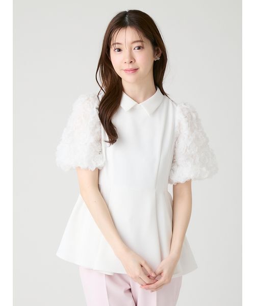 CELFORD（セルフォード）の「襟付きデザインスリーブブラウス（シャツ/ブラウス・レディース・ライトピンク/ホワイト/ライトグレー・36/38）」の14枚目の写真