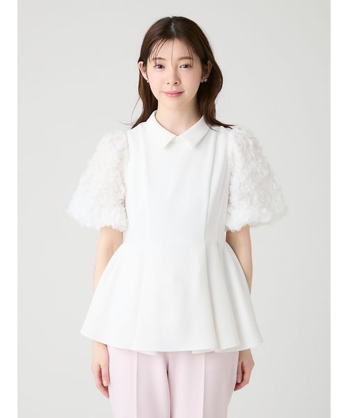 CELFORD（セルフォード）の「襟付きデザインスリーブブラウス（シャツ/ブラウス・レディース・ライトピンク/ホワイト/ライトグレー・36/38）」の15枚目の写真