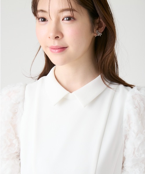 CELFORD（セルフォード）の「襟付きデザインスリーブブラウス（シャツ/ブラウス・レディース・ライトピンク/ホワイト/ライトグレー・36/38）」の11枚目の写真