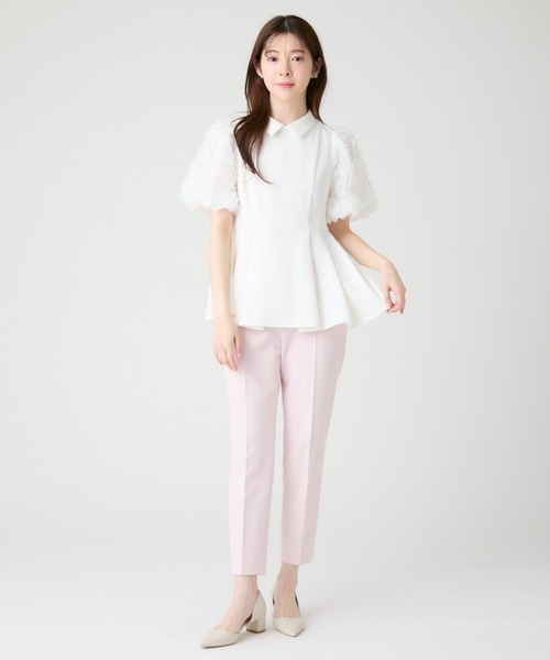 CELFORD（セルフォード）の「襟付きデザインスリーブブラウス（シャツ/ブラウス・レディース・ライトピンク/ホワイト/ライトグレー・36/38）」の5枚目の写真