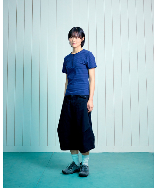THECOLDESTMOMENT(ザコールデストモーメント)の「(w) TCM stripe round henley neck T (navy)(Tシャツ/カットソー・レディース・その他・MEDIUM/SMALL)」の9枚目の写真