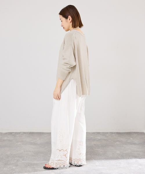 IENA（イエナ）の「ミックスヤーン  2WAY Vカーディガン（カーディガン/ボレロ・レディース・ベージュ/バーガンディー/ネイビー・FREE）」の10枚目の写真