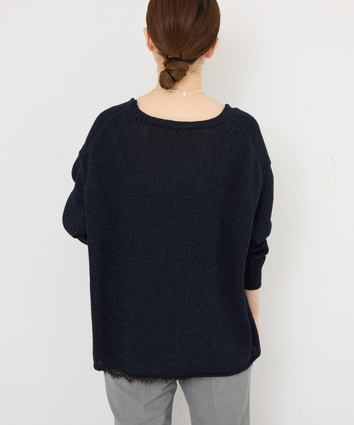 IENA（イエナ）の「ミックスヤーン  2WAY Vカーディガン（カーディガン/ボレロ・レディース・ベージュ/バーガンディー/ネイビー・FREE）」の15枚目の写真