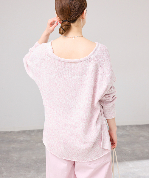 IENA（イエナ）の「ミックスヤーン  2WAY Vカーディガン（カーディガン/ボレロ・レディース・ベージュ/バーガンディー/ネイビー・FREE）」の19枚目の写真