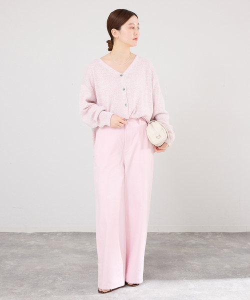 IENA（イエナ）の「ミックスヤーン  2WAY Vカーディガン（カーディガン/ボレロ・レディース・ベージュ/バーガンディー/ネイビー・FREE）」の20枚目の写真