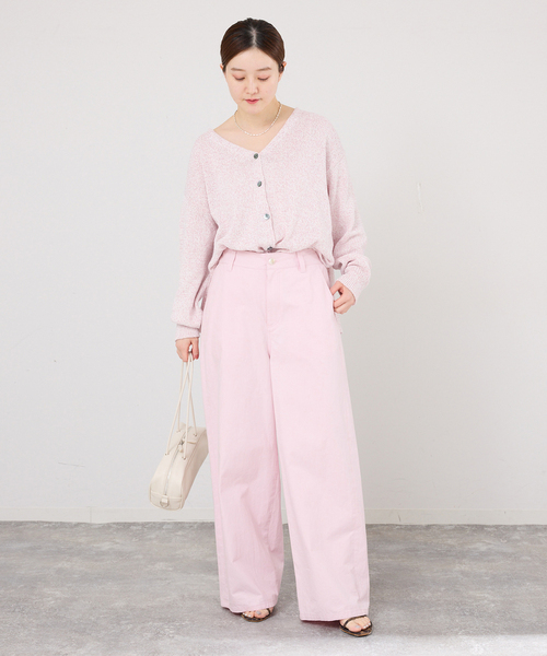 IENA（イエナ）の「ミックスヤーン  2WAY Vカーディガン（カーディガン/ボレロ・レディース・ベージュ/バーガンディー/ネイビー・FREE）」の22枚目の写真