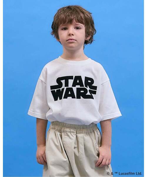 b・ROOM(ビールーム)の「【STAR WARS】【防汚・速乾・型崩れしない】アソートバックプリントTシャツ【MNCM】(Tシャツ/カットソー・キッズ・オフホワイト/カーキ/チャコール・120cm/110cm/140cm/130cm)」の2枚目の写真