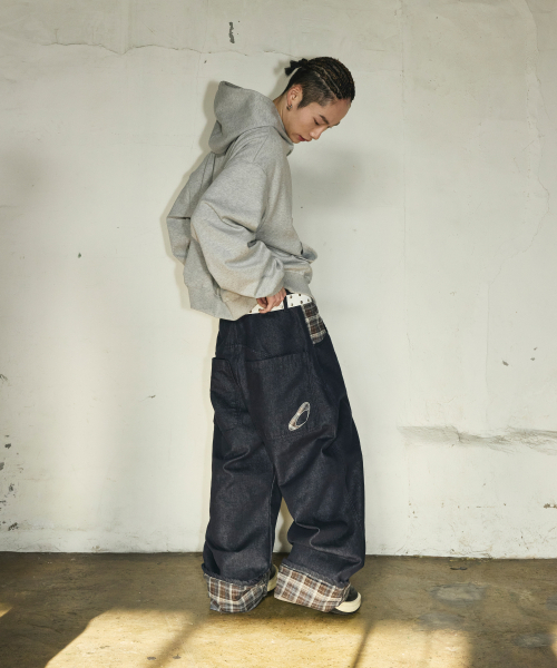 SCALLYWAG（スカリーワグ）の「ロールアップ生地デニムパンツ[チェック]（デニムパンツ・レディース・その他・SMALL/MEDIUM/LARGE/X-LARGE）」の3枚目の写真