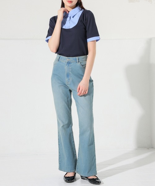 Honeys（ハニーズ）の「レイヤード風トップス（Tシャツ/カットソー・レディース・ブラウン/ネイビー系1/ネイビー/杢グレー・M/L/S）」の13枚目の写真