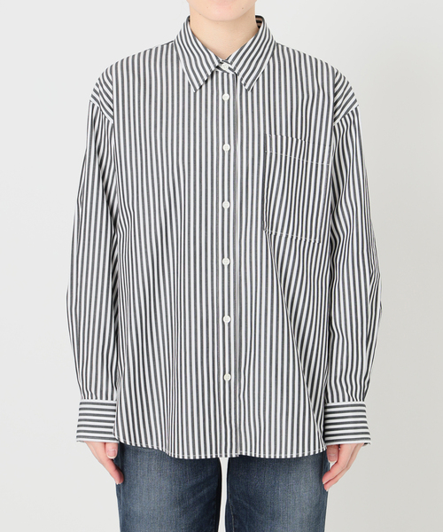 Spick & Span(スピックアンドスパン)の「《新色有り / 追加2》50コットンコンパクトシャツ(シャツ/ブラウス・レディース・その他10/ホワイト/マルチ/サックスブルー・FREE)」の13枚目の写真