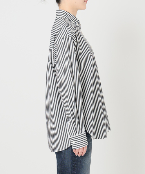 Spick & Span(スピックアンドスパン)の「《新色有り / 追加2》50コットンコンパクトシャツ(シャツ/ブラウス・レディース・その他10/ホワイト/マルチ/サックスブルー・FREE)」の16枚目の写真