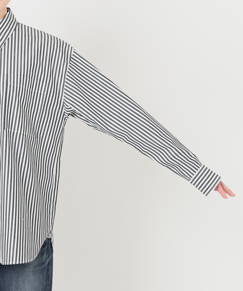 Spick & Span(スピックアンドスパン)の「《新色有り / 追加2》50コットンコンパクトシャツ(シャツ/ブラウス・レディース・その他10/ホワイト/マルチ/サックスブルー・FREE)」の17枚目の写真