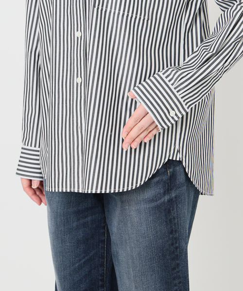 Spick & Span(スピックアンドスパン)の「《新色有り / 追加2》50コットンコンパクトシャツ(シャツ/ブラウス・レディース・その他10/ホワイト/マルチ/サックスブルー・FREE)」の19枚目の写真