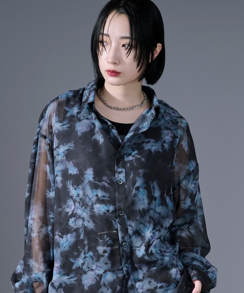 Ellno Loset(エルノロゼット)の「アソートデザインシアーシャツ(シャツ/ブラウス・メンズ・ブルー/ホワイト系その他/パープル/ブラック系その他/ブラック・LARGE/SMALL/MEDIUM)」の18枚目の写真
