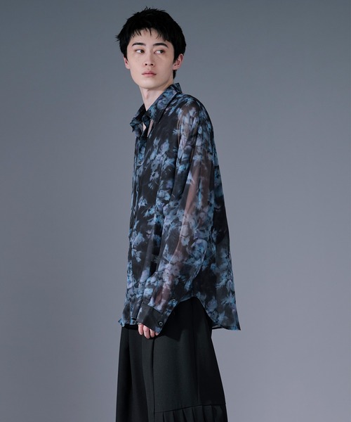 Ellno Loset(エルノロゼット)の「アソートデザインシアーシャツ(シャツ/ブラウス・メンズ・ブルー/ホワイト系その他/パープル/ブラック系その他/ブラック・LARGE/SMALL/MEDIUM)」の13枚目の写真