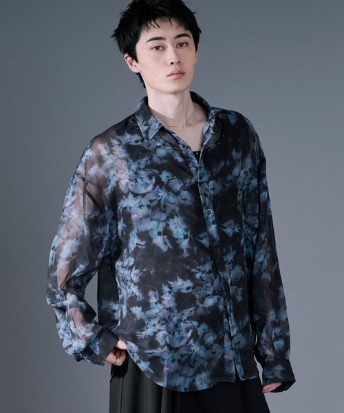 Ellno Loset(エルノロゼット)の「アソートデザインシアーシャツ(シャツ/ブラウス・メンズ・ブルー/ホワイト系その他/パープル/ブラック系その他/ブラック・LARGE/SMALL/MEDIUM)」の12枚目の写真