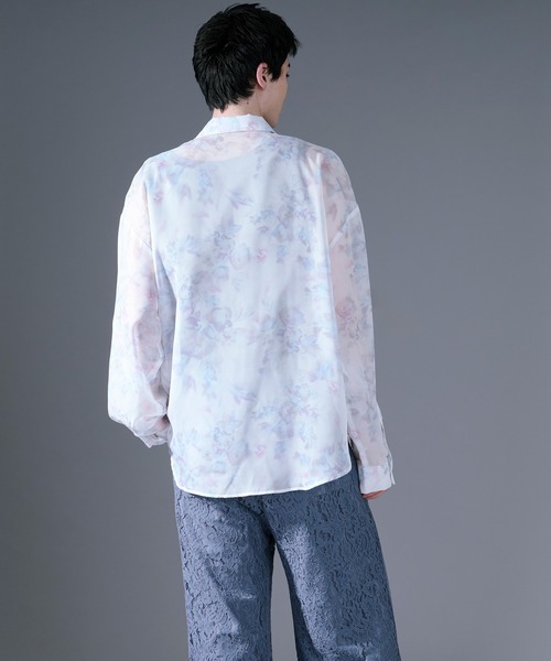 Ellno Loset(エルノロゼット)の「アソートデザインシアーシャツ(シャツ/ブラウス・メンズ・ブルー/ホワイト系その他/パープル/ブラック系その他/ブラック・LARGE/SMALL/MEDIUM)」の11枚目の写真