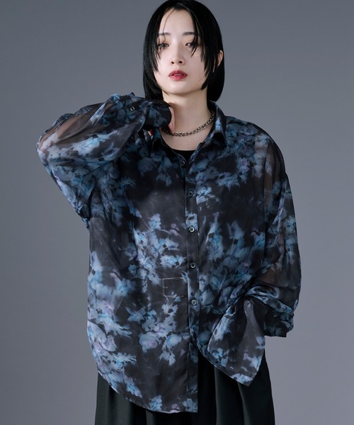 Ellno Loset(エルノロゼット)の「アソートデザインシアーシャツ(シャツ/ブラウス・メンズ・ブルー/ホワイト系その他/パープル/ブラック系その他/ブラック・LARGE/SMALL/MEDIUM)」の17枚目の写真