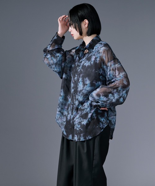 Ellno Loset(エルノロゼット)の「アソートデザインシアーシャツ(シャツ/ブラウス・メンズ・ブルー/ホワイト系その他/パープル/ブラック系その他/ブラック・LARGE/SMALL/MEDIUM)」の19枚目の写真