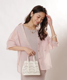 JUSGLITTY | ２ＷＡＹリネンライクシアーシャツ(シャツ/ブラウス)