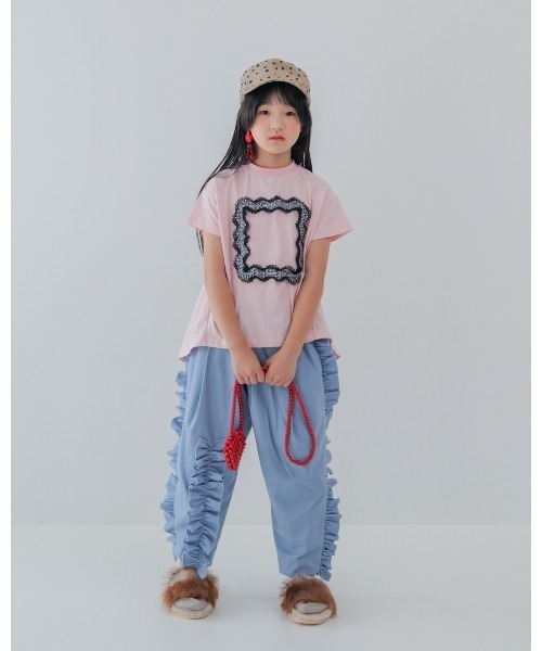 unica(ユニカ)の「フレームデザインTシャツ(Tシャツ/カットソー・キッズ・チャコール/ピンク/オフホワイト・XL/L/M/S)」の11枚目の写真