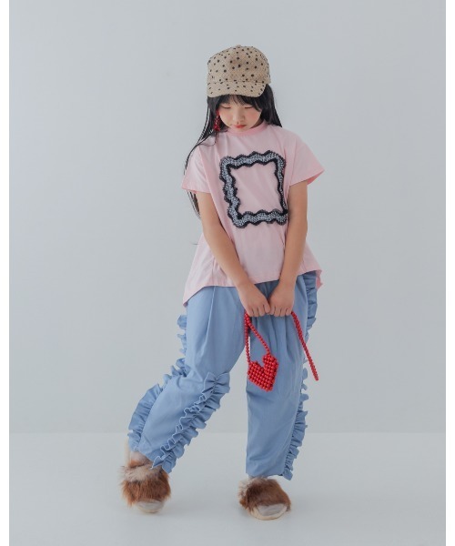 unica(ユニカ)の「フレームデザインTシャツ(Tシャツ/カットソー・キッズ・チャコール/ピンク/オフホワイト・XL/L/M/S)」の12枚目の写真