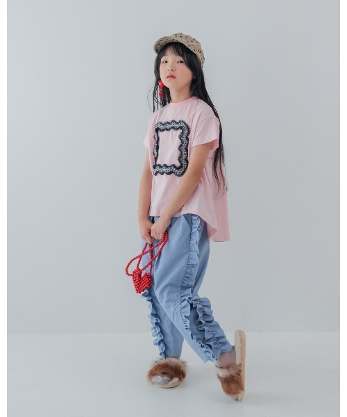 unica(ユニカ)の「フレームデザインTシャツ(Tシャツ/カットソー・キッズ・チャコール/ピンク/オフホワイト・XL/L/M/S)」の13枚目の写真