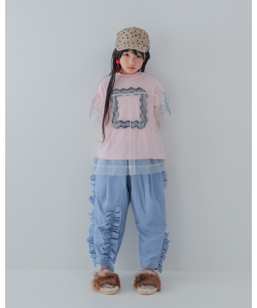 unica(ユニカ)の「フレームデザインTシャツ(Tシャツ/カットソー・キッズ・チャコール/ピンク/オフホワイト・XL/L/M/S)」の16枚目の写真