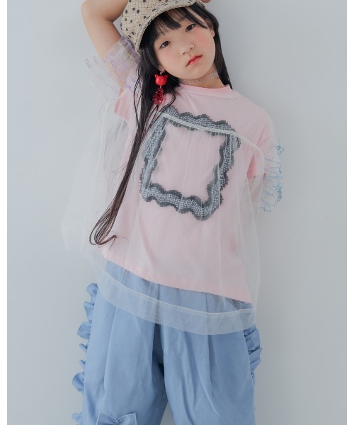 unica(ユニカ)の「フレームデザインTシャツ(Tシャツ/カットソー・キッズ・チャコール/ピンク/オフホワイト・XL/L/M/S)」の17枚目の写真
