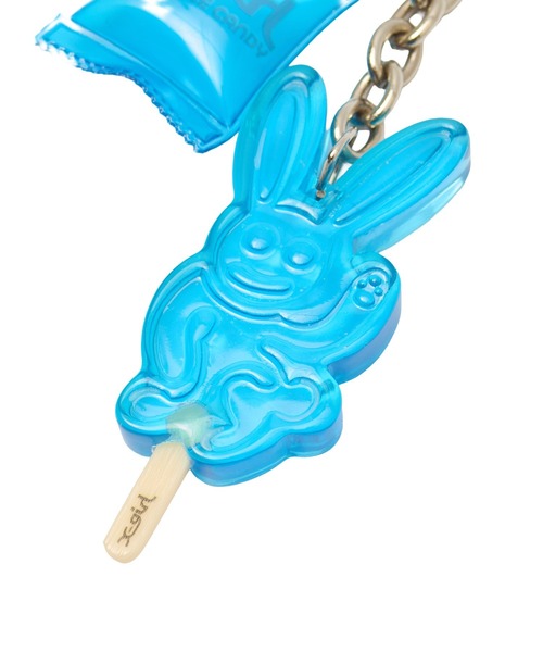 X-girl（エックスガール）の「BUNNY ICE CANDY KEY CHARM（キーホルダー・レディース・ライトブルー/ピンク・ONE SIZE）」の4枚目の写真