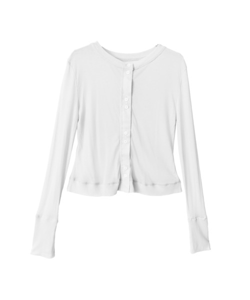 OFROOM(オフルーム)の「Sheer Skin Cardigan|シアースキンカーディガン(カーディガン/ボレロ・レディース・ネイビー/ピンク/ホワイト/ブルー/グレー/ブラック・FREE)」の10枚目の写真