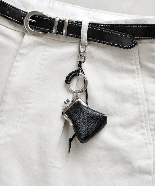 SENTI センティ / SHRINK LEATHER MINI ”GAMAGUCHI'' KEYCHAIN