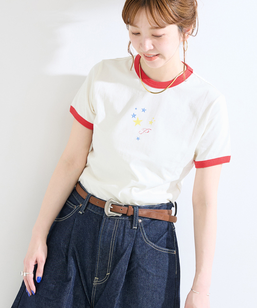 B.C STOCK(ベーセーストック)の「【WEB+一部店舗限定】MY NAME IS PETER / (W)STAR FLAG RINGER T-SHIRTS(Tシャツ/カットソー・レディース・イエロー/ブルー/レッド・FREE)」の3枚目の写真