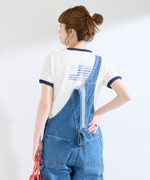 B.C STOCK(ベーセーストック)の「【WEB+一部店舗限定】MY NAME IS PETER / (W)STAR FLAG RINGER T-SHIRTS(Tシャツ/カットソー・レディース・イエロー/ブルー/レッド・FREE)」の9枚目の写真