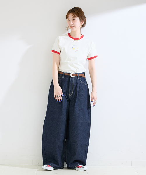 B.C STOCK(ベーセーストック)の「【WEB+一部店舗限定】MY NAME IS PETER / (W)STAR FLAG RINGER T-SHIRTS(Tシャツ/カットソー・レディース・イエロー/ブルー/レッド・FREE)」の10枚目の写真