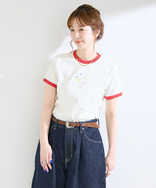 B.C STOCK(ベーセーストック)の「【WEB+一部店舗限定】MY NAME IS PETER / (W)STAR FLAG RINGER T-SHIRTS(Tシャツ/カットソー・レディース・イエロー/ブルー/レッド・FREE)」の13枚目の写真