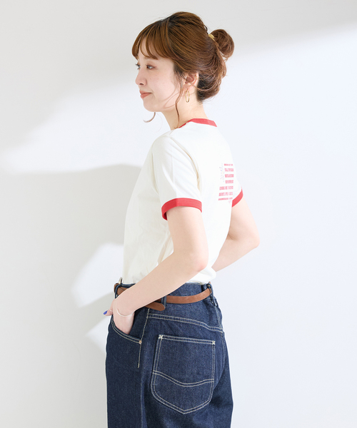 B.C STOCK(ベーセーストック)の「【WEB+一部店舗限定】MY NAME IS PETER / (W)STAR FLAG RINGER T-SHIRTS(Tシャツ/カットソー・レディース・イエロー/ブルー/レッド・FREE)」の14枚目の写真